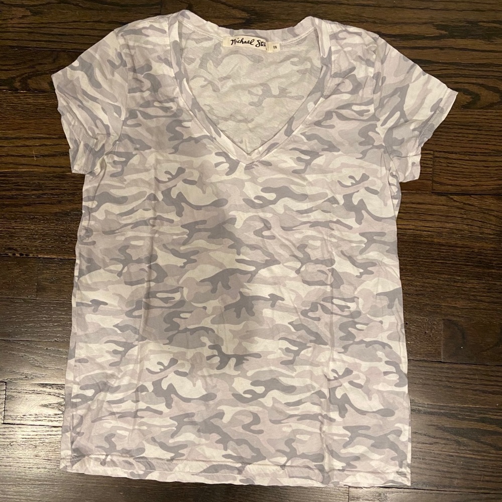 Michael Stars Gray Camo Tee